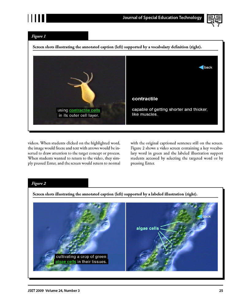 Article in Journal of Special Education Technology